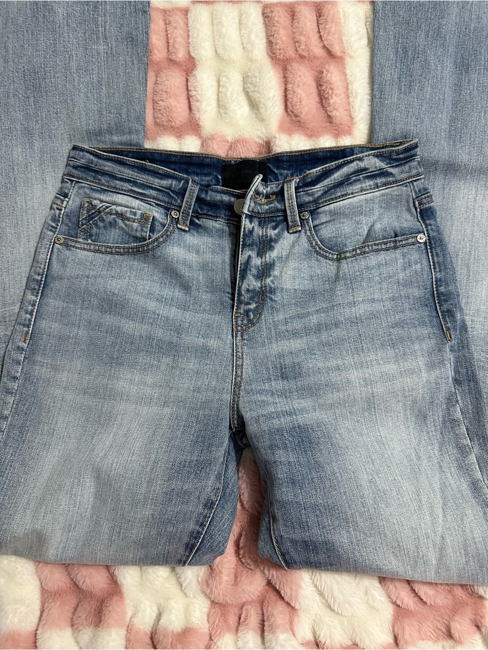 Buckle Light Wash Blue Flare Jeans - Picture 2 of 4